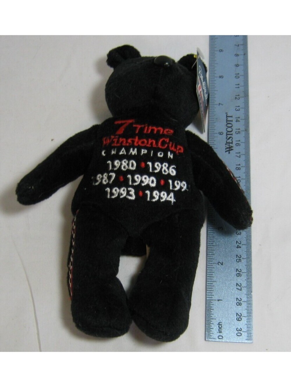 2000 Dale Earnhardt Sr Beanie Gold n Bear Collectible Teddy Black New in Bag